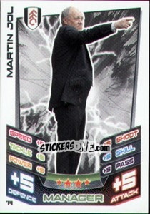 Cromo Martin Jol - English Premier League 2012-2013. Match Attax n. 74 - Topps