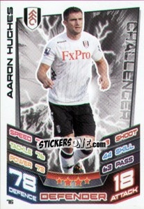 Sticker Aaron Hughes - English Premier League 2012-2013. Match Attax n. 76 - Topps