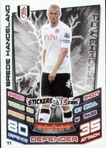 Sticker Brede Hangeland - English Premier League 2012-2013. Match Attax - Topps