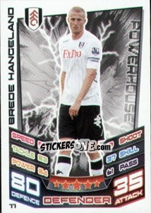 Sticker Brede Hangeland - English Premier League 2012-2013. Match Attax n. 77 - Topps