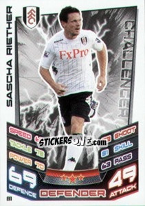 Sticker Sascha Riether - English Premier League 2012-2013. Match Attax - Topps