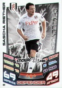 Sticker Sascha Riether - English Premier League 2012-2013. Match Attax n. 81 - Topps