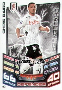 Sticker Chris Baird - English Premier League 2012-2013. Match Attax n. 82 - Topps