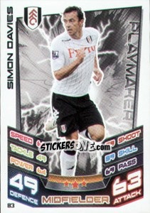Sticker Simon Davies - English Premier League 2012-2013. Match Attax - Topps
