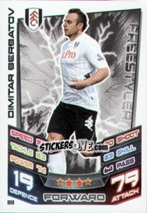 Sticker Dimitar Berbatov - English Premier League 2012-2013. Match Attax n. 89 - Topps