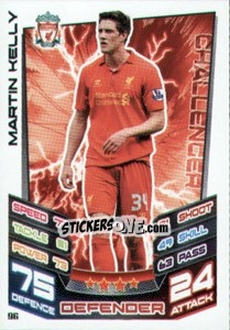 Sticker Martin Kelly - English Premier League 2012-2013. Match Attax - Topps