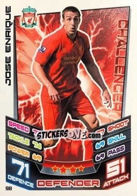 Sticker Jose Enrique - English Premier League 2012-2013. Match Attax n. 98 - Topps
