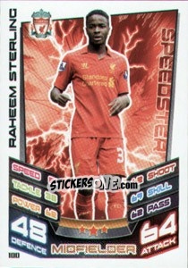 Sticker Raheem Sterling - English Premier League 2012-2013. Match Attax n. 100 - Topps