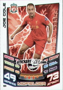 Sticker Joe Cole - English Premier League 2012-2013. Match Attax n. 101 - Topps