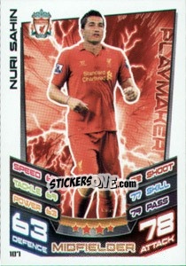 Sticker Nuri Sahin - English Premier League 2012-2013. Match Attax - Topps