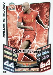 Sticker Jonjo Shelvey - English Premier League 2012-2013. Match Attax n. 108 - Topps
