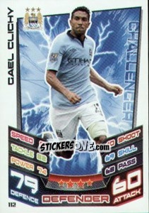 Sticker Gael Clichy - English Premier League 2012-2013. Match Attax n. 112 - Topps