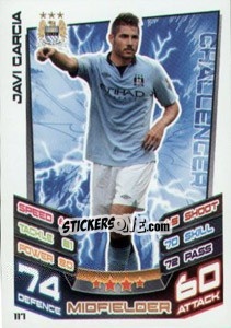 Sticker Javi Garcia - English Premier League 2012-2013. Match Attax n. 117 - Topps