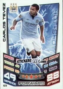 Sticker Carlos Tevez - English Premier League 2012-2013. Match Attax - Topps