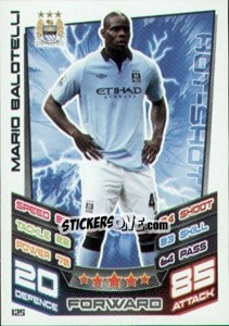 Sticker Mario Balotelli - English Premier League 2012-2013. Match Attax n. 125 - Topps