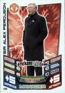 Cromo Sir Alex Ferguson - English Premier League 2012-2013. Match Attax - Topps