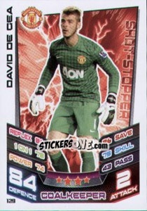 Sticker David de Gea - English Premier League 2012-2013. Match Attax n. 129 - Topps