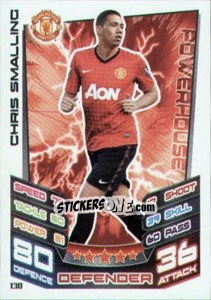 Sticker Chris Smalling - English Premier League 2012-2013. Match Attax n. 130 - Topps