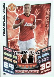 Sticker Nemanja Vidic - English Premier League 2012-2013. Match Attax n. 132 - Topps
