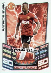 Sticker Patrice Evra - English Premier League 2012-2013. Match Attax n. 133 - Topps