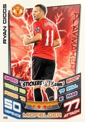 Sticker Ryan Giggs - English Premier League 2012-2013. Match Attax n. 141 - Topps
