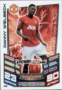 Sticker Danny Welbeck - English Premier League 2012-2013. Match Attax n. 142 - Topps