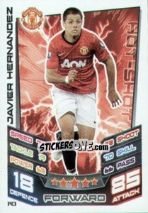 Sticker Javier Hernandez - English Premier League 2012-2013. Match Attax n. 143 - Topps