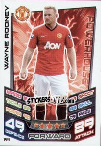 Sticker Wayne Rooney - English Premier League 2012-2013. Match Attax n. 144 - Topps