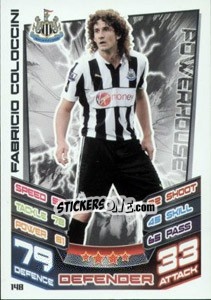 Sticker Fabricio Coloccini - English Premier League 2012-2013. Match Attax n. 148 - Topps