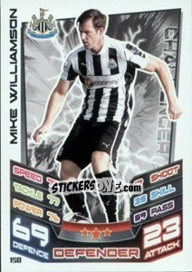 Sticker Mike Williamson - English Premier League 2012-2013. Match Attax n. 150 - Topps
