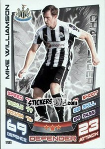 Sticker Mike Williamson - English Premier League 2012-2013. Match Attax - Topps