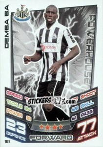 Sticker Demba Ba - English Premier League 2012-2013. Match Attax - Topps