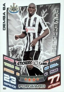 Sticker Demba Ba - English Premier League 2012-2013. Match Attax n. 161 - Topps
