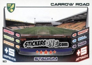 Sticker Carrow Road - English Premier League 2012-2013. Match Attax n. 163 - Topps