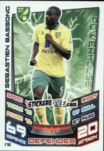 Cromo Sebastien Bassong - English Premier League 2012-2013. Match Attax - Topps