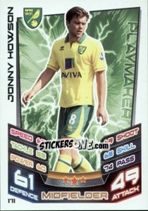 Sticker Jonny Howson - English Premier League 2012-2013. Match Attax n. 171 - Topps