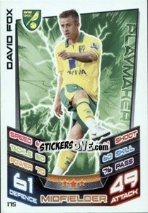 Sticker David Fox - English Premier League 2012-2013. Match Attax n. 175 - Topps