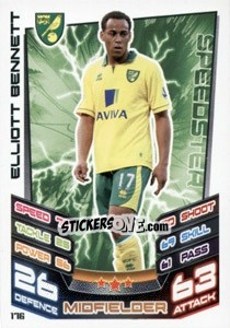 Sticker Elliott Bennett - English Premier League 2012-2013. Match Attax n. 176 - Topps