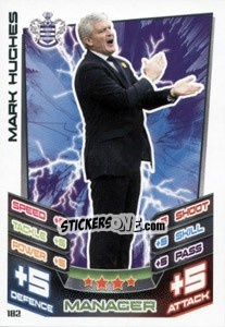 Sticker Mark Hughes - English Premier League 2012-2013. Match Attax n. 182 - Topps