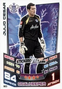 Sticker Julio Cesar - English Premier League 2012-2013. Match Attax n. 183 - Topps