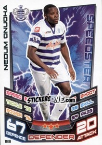 Sticker Nedum Onuoha - English Premier League 2012-2013. Match Attax n. 186 - Topps