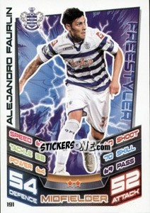 Cromo Alejandro Faurlin - English Premier League 2012-2013. Match Attax n. 191 - Topps