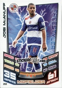 Sticker Jobi McAnuff - English Premier League 2012-2013. Match Attax n. 212 - Topps