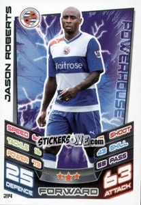 Sticker Jason Roberts - English Premier League 2012-2013. Match Attax n. 214 - Topps