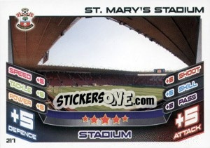 Sticker St.Mary's Stadium - English Premier League 2012-2013. Match Attax n. 217 - Topps