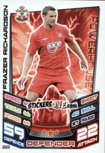 Sticker Frazer Richardson - English Premier League 2012-2013. Match Attax n. 222 - Topps