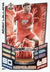 Sticker Adam Lallana - English Premier League 2012-2013. Match Attax - Topps