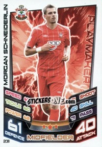Sticker Morgan Schneiderlin - English Premier League 2012-2013. Match Attax n. 231 - Topps