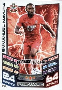 Sticker Emmanuel Mayuka - English Premier League 2012-2013. Match Attax n. 232 - Topps