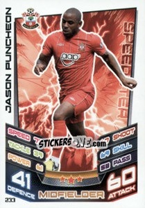 Figurina Jason Puncheon - English Premier League 2012-2013. Match Attax n. 233 - Topps